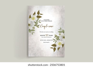 BRIDAL SHOWER FLORAL INVITATION TEMPLATE