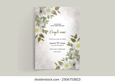 BRIDAL SHOWER FLORAL INVITATION TEMPLATE