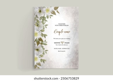 BRIDAL SHOWER FLORAL INVITATION TEMPLATE