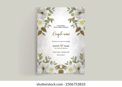 BRIDAL SHOWER FLORAL INVITATION TEMPLATE