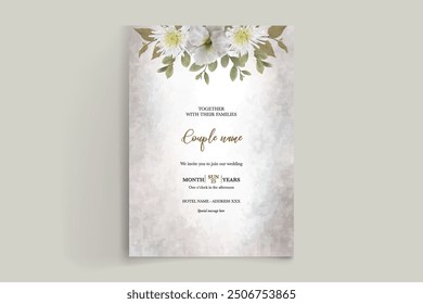 BRIDAL SHOWER FLORAL INVITATION TEMPLATE