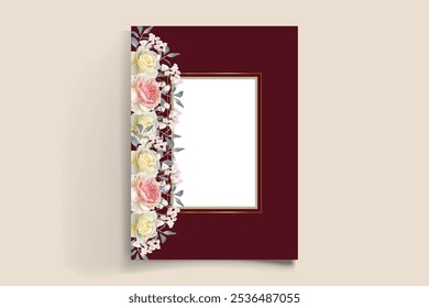 BRIDAL SHOWER FLORAL INVITATION TEMPLATE