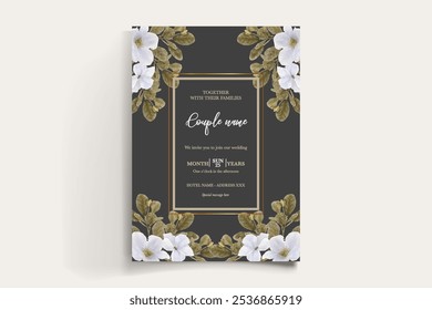 BRIDAL SHOWER FLORAL INVITATION TEMPLATE