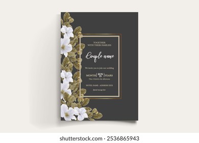 BRIDAL SHOWER FLORAL INVITATION TEMPLATE