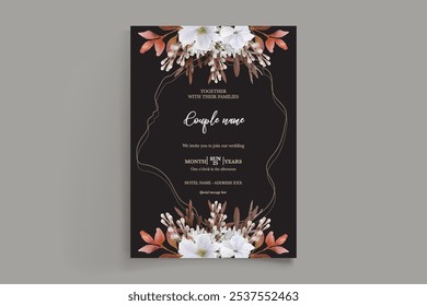 BRIDAL SHOWER FLORAL INVITATION TEMPLATE