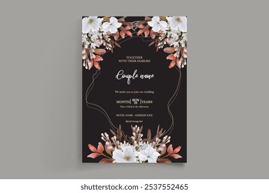 BRIDAL SHOWER FLORAL INVITATION TEMPLATE