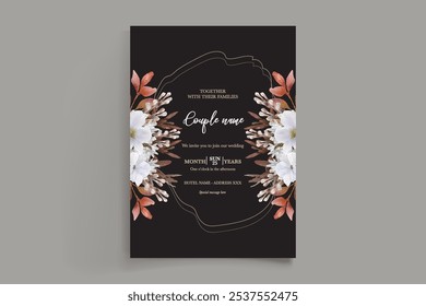 BRIDAL SHOWER FLORAL INVITATION TEMPLATE