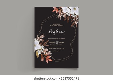 BRIDAL SHOWER FLORAL INVITATION TEMPLATE