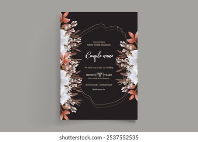 BRIDAL SHOWER FLORAL INVITATION TEMPLATE