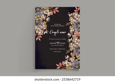 BRIDAL SHOWER FLORAL INVITATION TEMPLATE