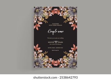 BRIDAL SHOWER FLORAL INVITATION TEMPLATE
