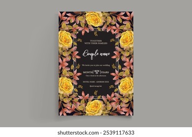 BRIDAL SHOWER FLORAL INVITATION TEMPLATE 