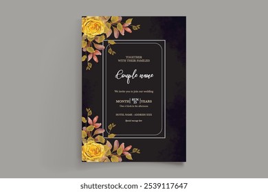 BRIDAL SHOWER FLORAL INVITATION TEMPLATE 