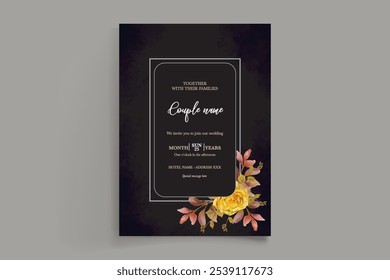 BRIDAL SHOWER FLORAL INVITATION TEMPLATE 