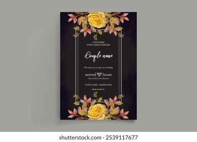 BRIDAL SHOWER FLORAL INVITATION TEMPLATE 
