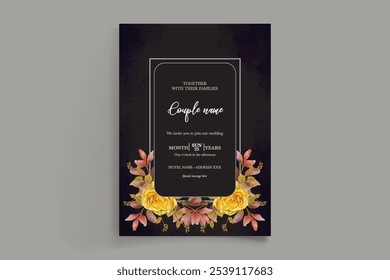 BRIDAL SHOWER FLORAL INVITATION TEMPLATE 