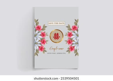 BRIDAL SHOWER FLORAL INVITATION TEMPLATE