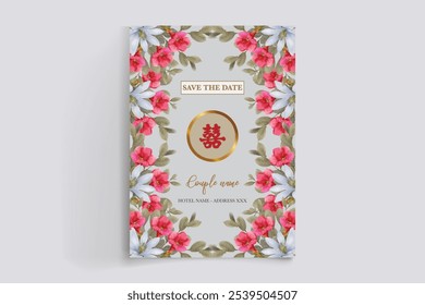 BRIDAL SHOWER FLORAL INVITATION TEMPLATE