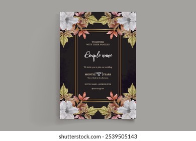 BRIDAL SHOWER FLORAL INVITATION TEMPLATE