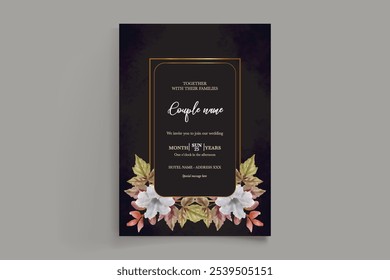 BRIDAL SHOWER FLORAL INVITATION TEMPLATE