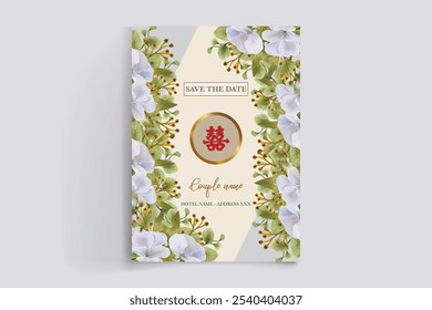 BRIDAL SHOWER FLORAL INVITATION TEMPLATE