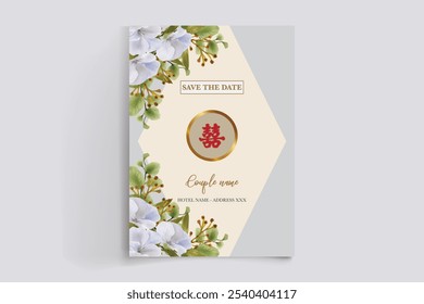 BRIDAL SHOWER FLORAL INVITATION TEMPLATE