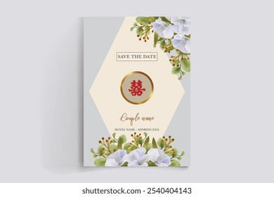 BRIDAL SHOWER FLORAL INVITATION TEMPLATE