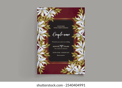 BRIDAL SHOWER FLORAL INVITATION TEMPLATE