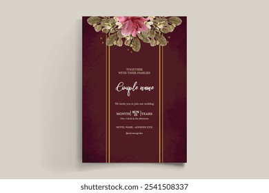 BRIDAL SHOWER FLORAL INVITATION TEMPLATE