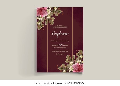 BRIDAL SHOWER FLORAL INVITATION TEMPLATE