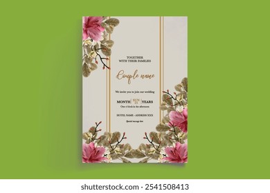 BRIDAL SHOWER FLORAL INVITATION TEMPLATE