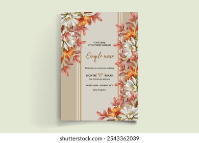 BRIDAL SHOWER FLORAL INVITATION TEMPLATE
