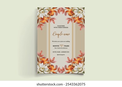 BRIDAL SHOWER FLORAL INVITATION TEMPLATE