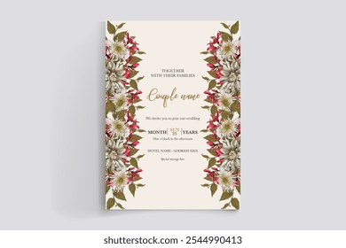 BRIDAL SHOWER FLORAL INVITATION TEMPLATE