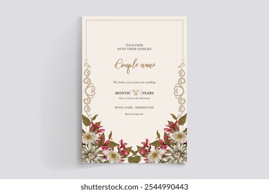 BRIDAL SHOWER FLORAL INVITATION TEMPLATE