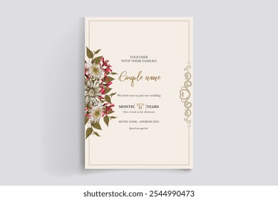 BRIDAL SHOWER FLORAL INVITATION TEMPLATE
