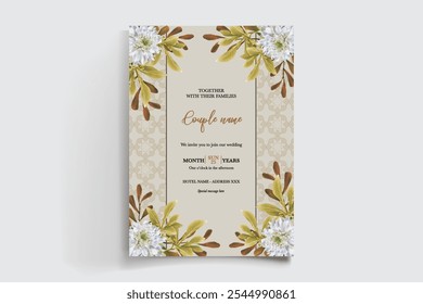 BRIDAL SHOWER FLORAL INVITATION TEMPLATE