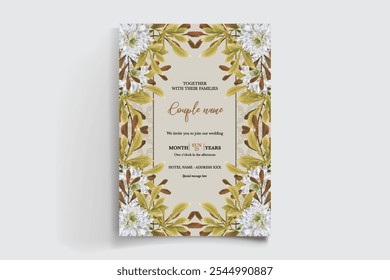 BRIDAL SHOWER FLORAL INVITATION TEMPLATE