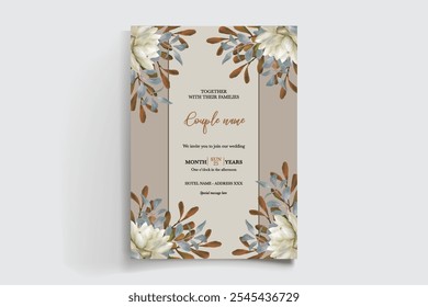 BRIDAL SHOWER FLORAL INVITATION TEMPLATE
