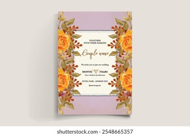 BRIDAL SHOWER FLORAL INVITATION TEMPLATE