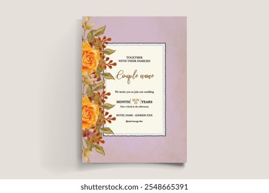 BRIDAL SHOWER FLORAL INVITATION TEMPLATE