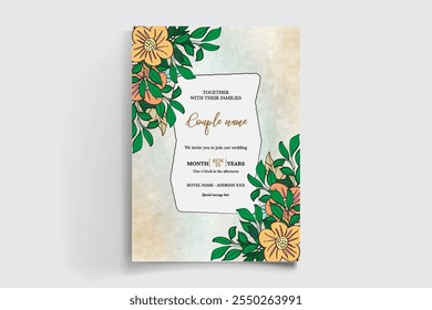 BRIDAL SHOWER FLORAL INVITATION TEMPLATE