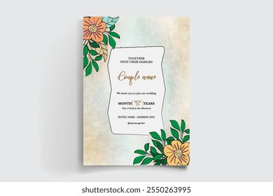 BRIDAL SHOWER FLORAL INVITATION TEMPLATE