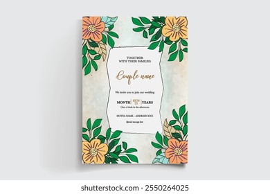 BRIDAL SHOWER FLORAL INVITATION TEMPLATE