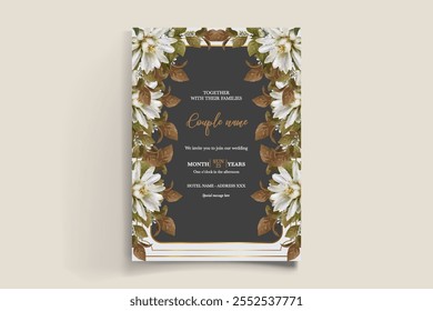 BRIDAL SHOWER FLORAL INVITATION TEMPLATE