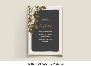 PLANTILLA DE INVITACIÓN FLORAL DE LA DUCHA NUPCIAL