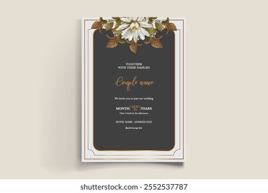 PLANTILLA DE INVITACIÓN FLORAL DE LA DUCHA NUPCIAL