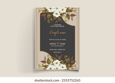 BRIDAL SHOWER FLORAL INVITATION TEMPLATE