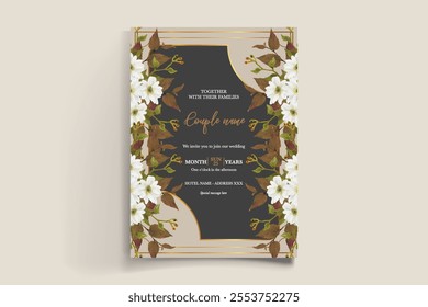 BRIDAL SHOWER FLORAL INVITATION TEMPLATE