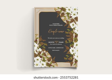 BRIDAL SHOWER FLORAL INVITATION TEMPLATE